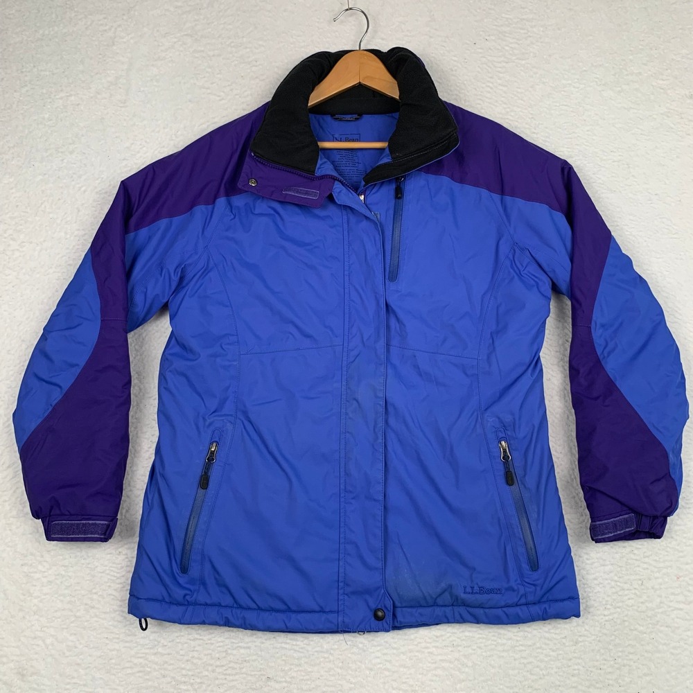 LL Bean Rugged Ridge Parka Ski Jacket Womens M REG Insulated Winter Snow Blue